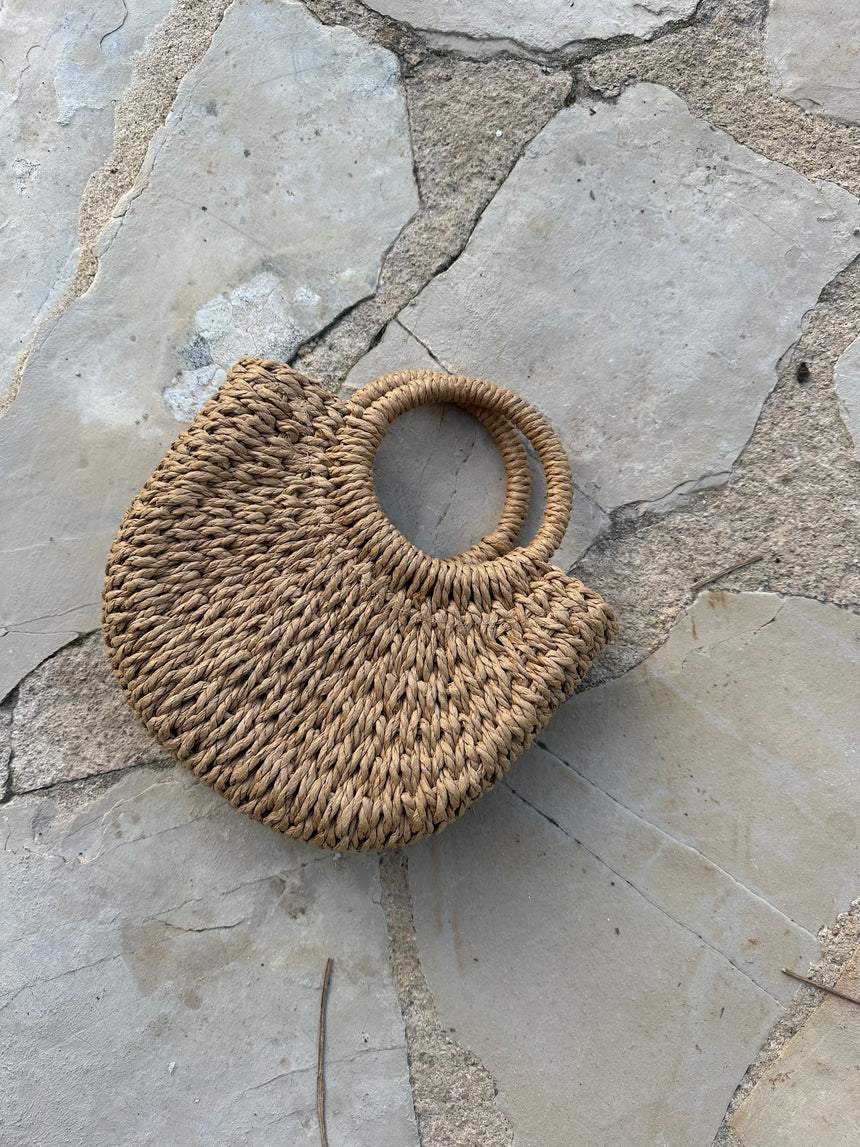 Taormina flettet taske - Beige