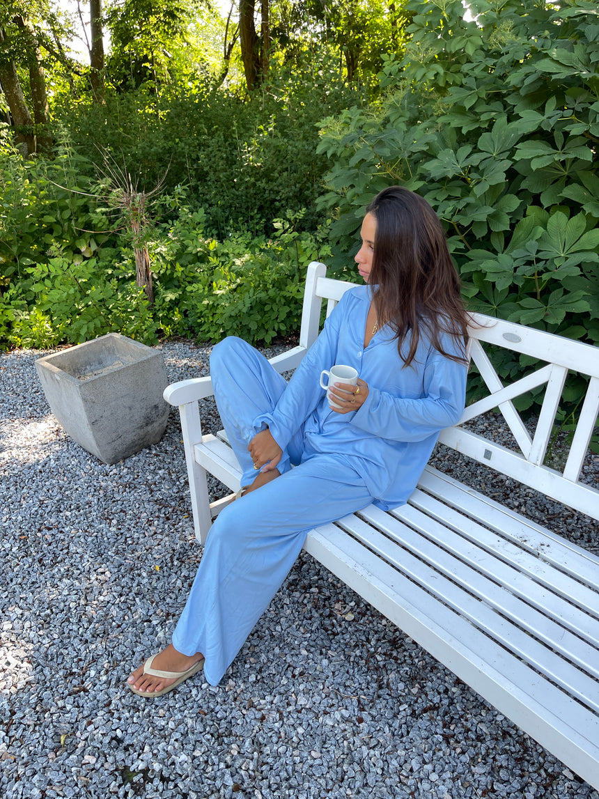 Laura pyjamasbukser - Lyseblå