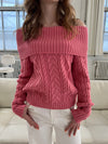 Theresa off-shoulder strik - Pink