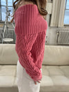 Theresa off-shoulder strik - Pink