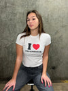 "I love Copenhagen" baby tee - Hvid