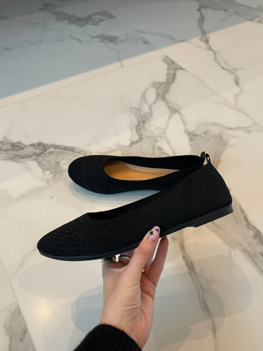 Dhaka ballerina sko i flet - Sort