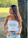 Tone smock top - Hvid