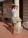 Nynnely nederdel/shorts - Kaki