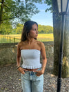 Tone smock top - Hvid