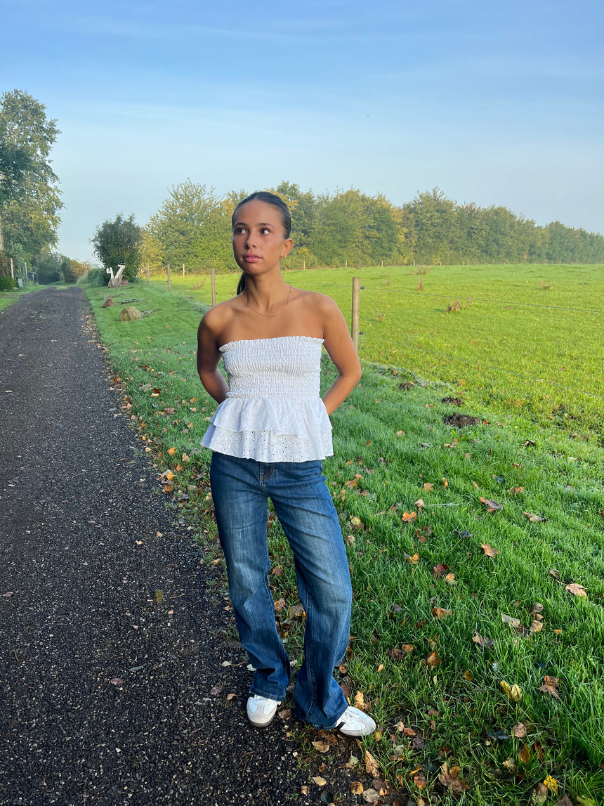 Edelina flare jeans  - Blå denim