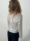 Denisi satin bluse - Hvid