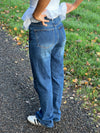 Edelina flare jeans  - Blå denim