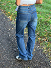 Edelina flare jeans  - Blå denim