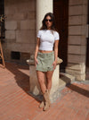 Nynnely nederdel/shorts - Kaki