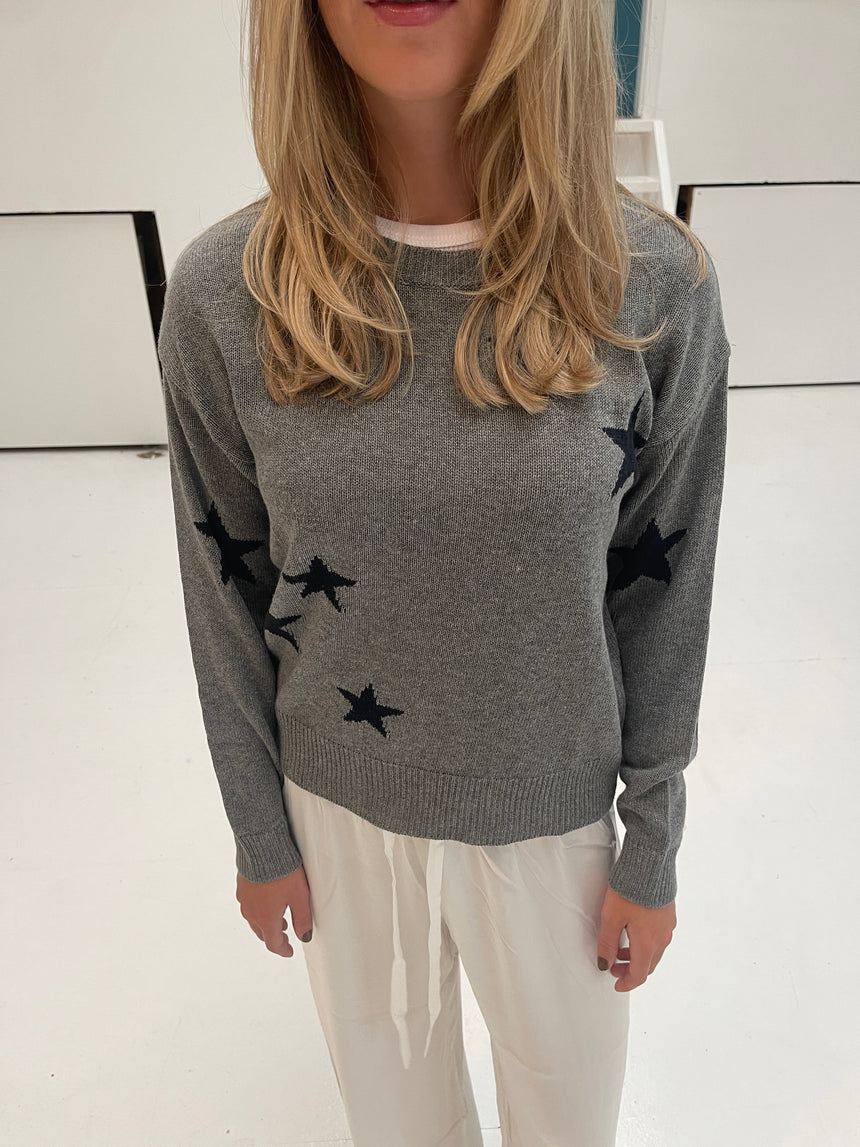 Ellery stjerne strik - Grå/navy