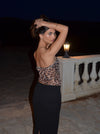 Zita bandeau mesh top - Leopard