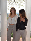Nanna satin bluse - Hvid