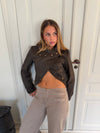 Renata asymetrisk blazer - Mørkebrun
