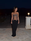 Zita bandeau mesh top - Leopard