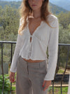 Nanna satin bluse - Hvid