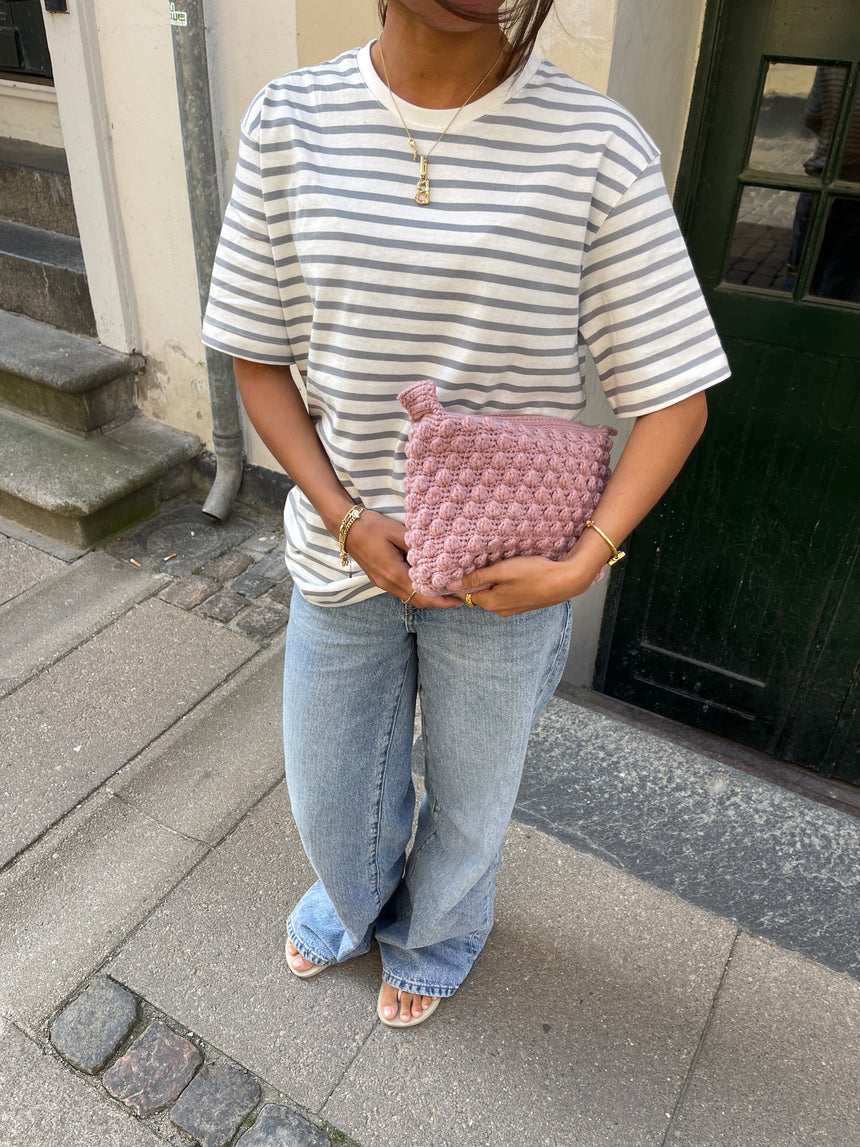 Hæklet clutch - Lyserød