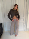 Renata asymetrisk blazer - Mørkebrun