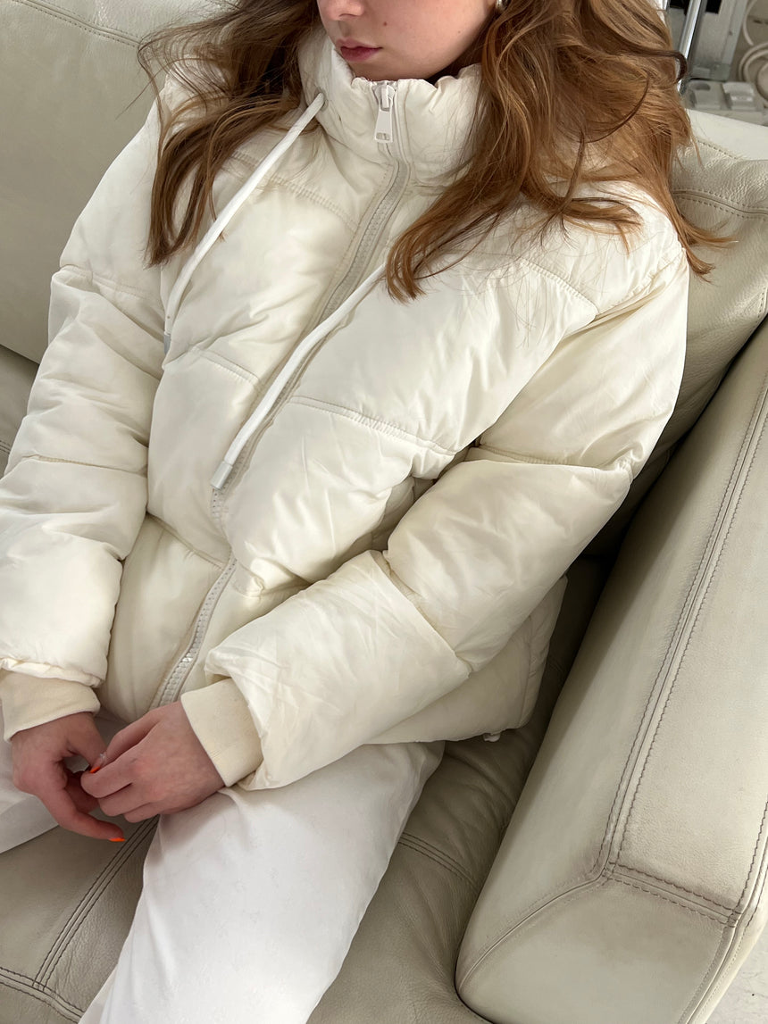 Damla puffer jakke - Hvid