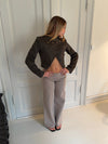Renata asymetrisk blazer - Mørkebrun