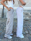 Herringbone bukser - Brun/hvid