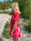 Nasra kjole - rød/lyserød