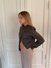 Renata asymetrisk blazer - Mørkebrun