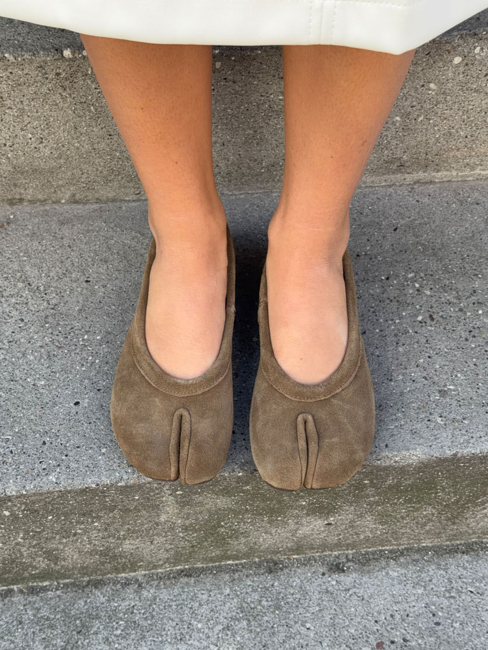 Tonia split toe ballerina - Kaki