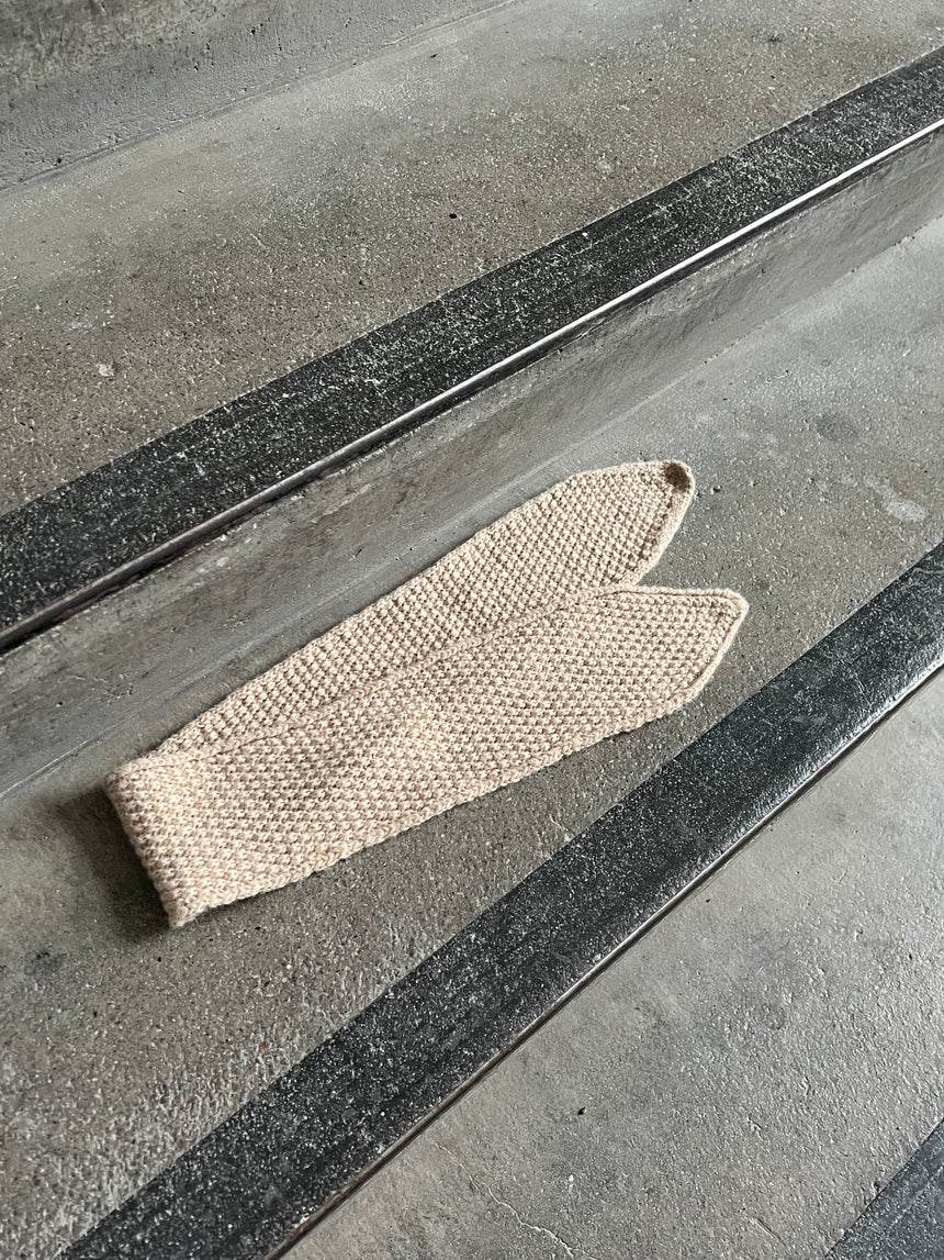 Bitten tørklæde - Beige