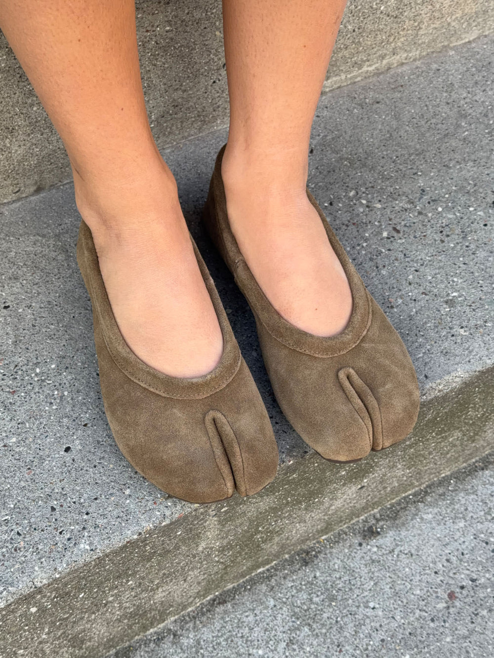Tonia split toe ballerina - Kaki