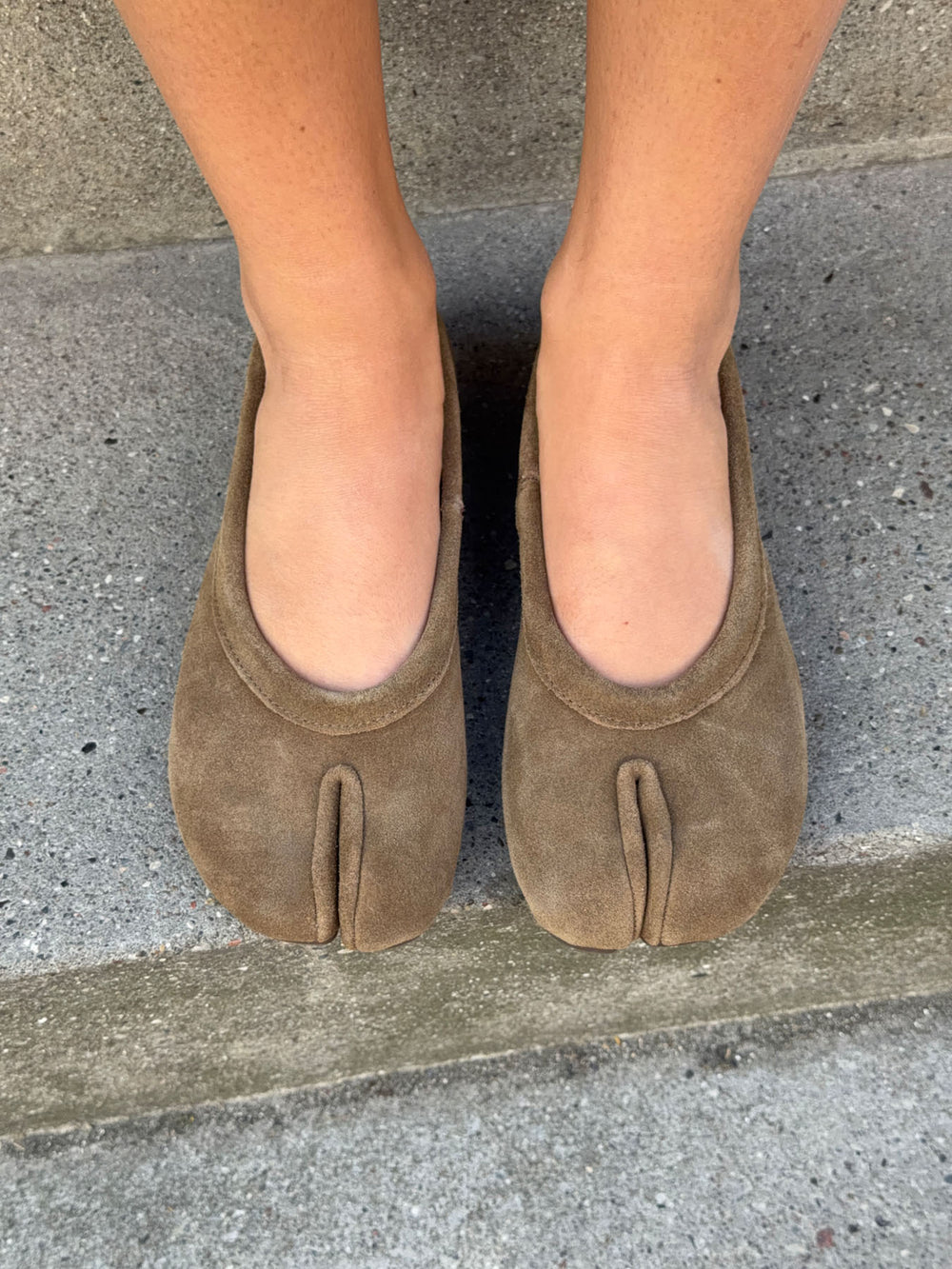 Tonia split toe ballerina - Kaki