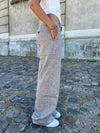 Herringbone bukser - Brun/hvid
