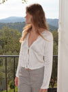 Nanna satin bluse - Hvid