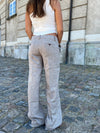 Herringbone bukser - Brun/hvid