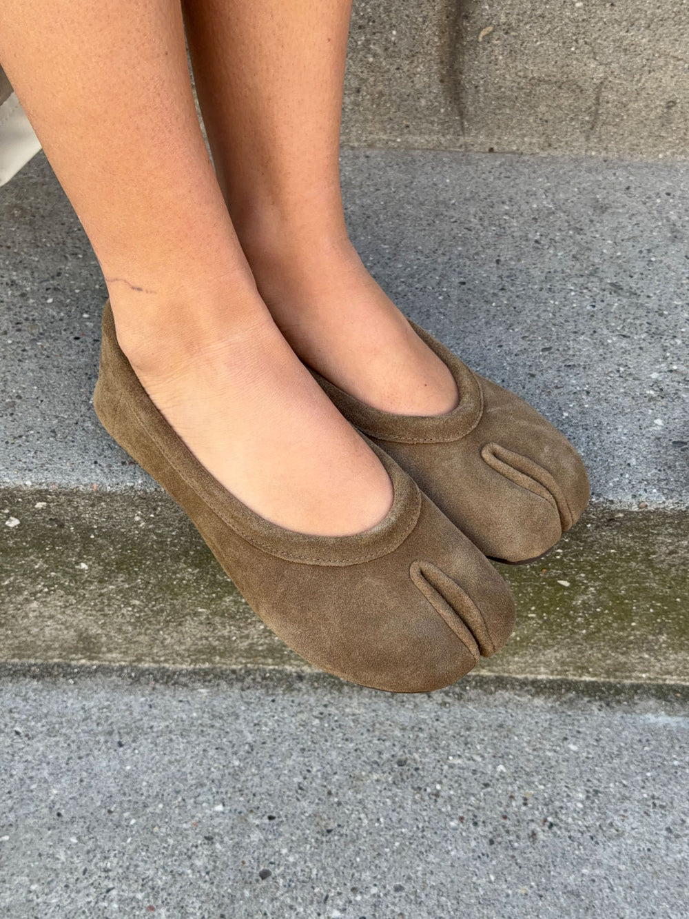 Tonia split toe ballerina - Kaki