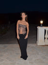 Zita bandeau mesh top - Leopard