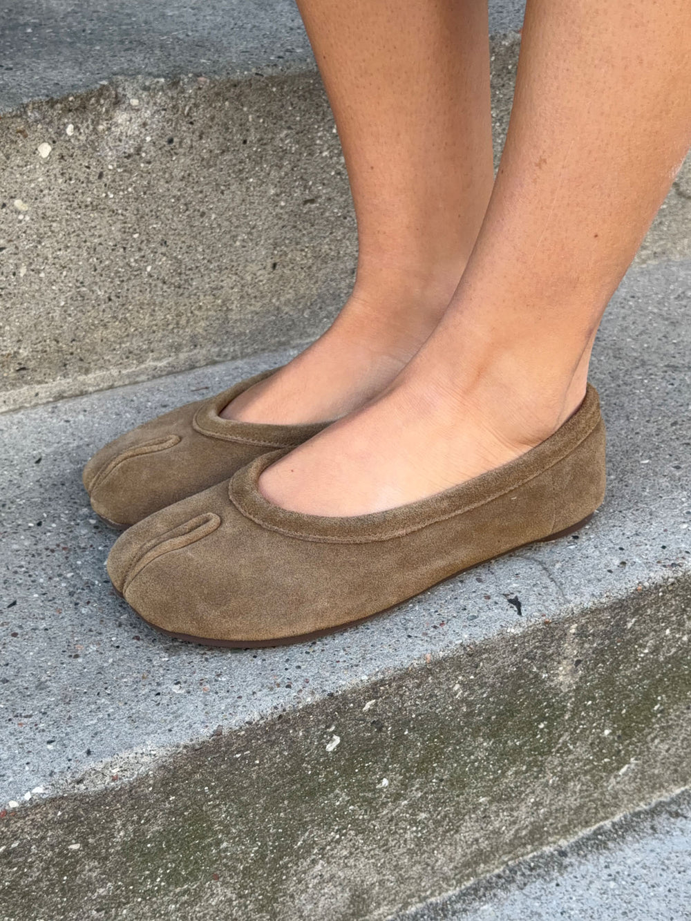 Tonia split toe ballerina - Kaki