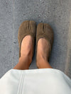 Tonia split toe ballerina - Kaki