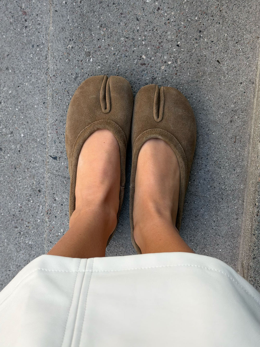Tonia split toe ballerina - Kaki