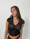 Hemilly blonde bluse - sort