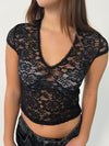 Hemilly blonde bluse - sort