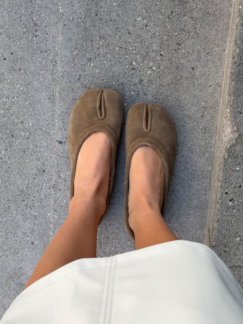 Tonia split toe ballerina - Kaki
