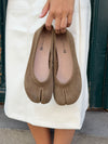 Tonia split toe ballerina - Kaki