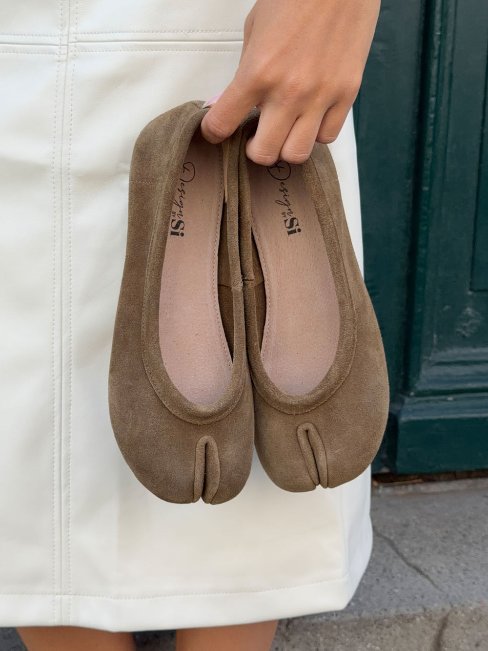 Tonia split toe ballerina - Kaki