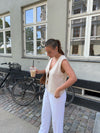 Mathilde Ravn strikvest - Beige