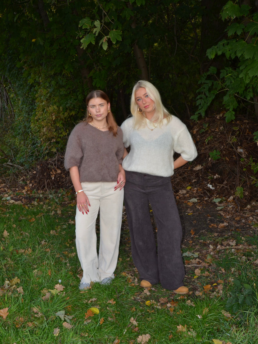 Rancy strikket mohair t-shirt - Off white