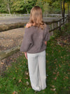 Rancy strikket mohair t-shirt - Brun