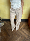 Britney lavtaljede suit bukser - Beige