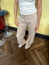 Britney lavtaljede suit bukser - Beige