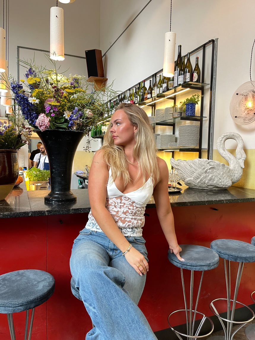 Lovre blonde top - Hvid